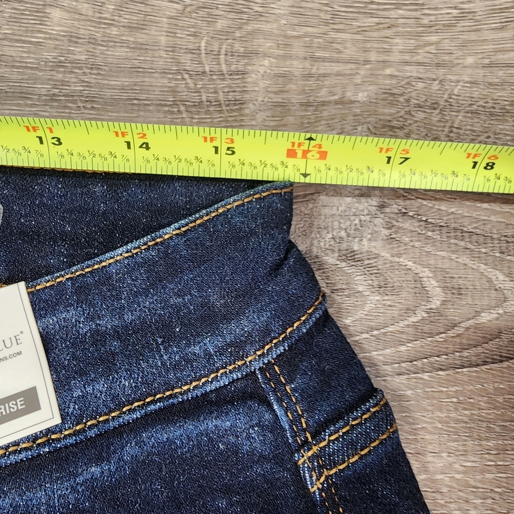 NWT JUDY BLUE Dark Wash Classic Denim Mid Rise Skinny Fit Jean 14 W - Picture 7 of 16
